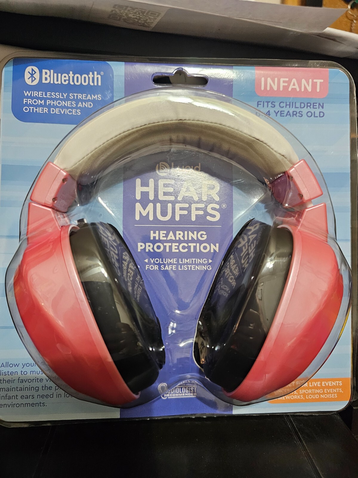Lucid Hearing Bluetooth Hearmuffs For Infant/Toddler 0-4 Years – Pink