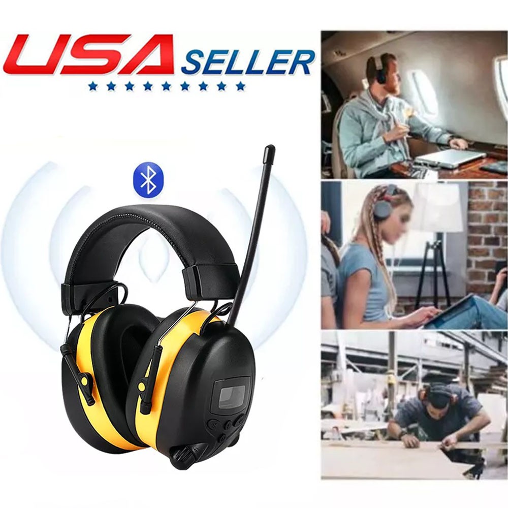 Digital FM Radio Headphones Noise Reduction Ear Protector for Construction US