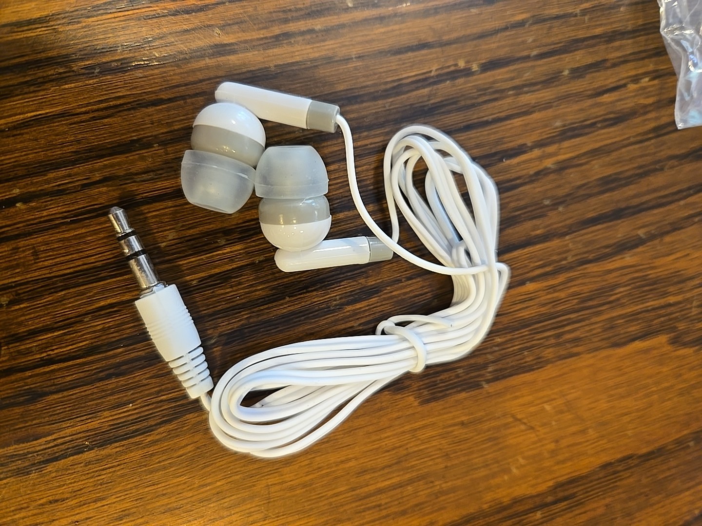 Wired Canalbuds Earbuds White/Grey 3.5mm plug – no mic, Individually Wrapped