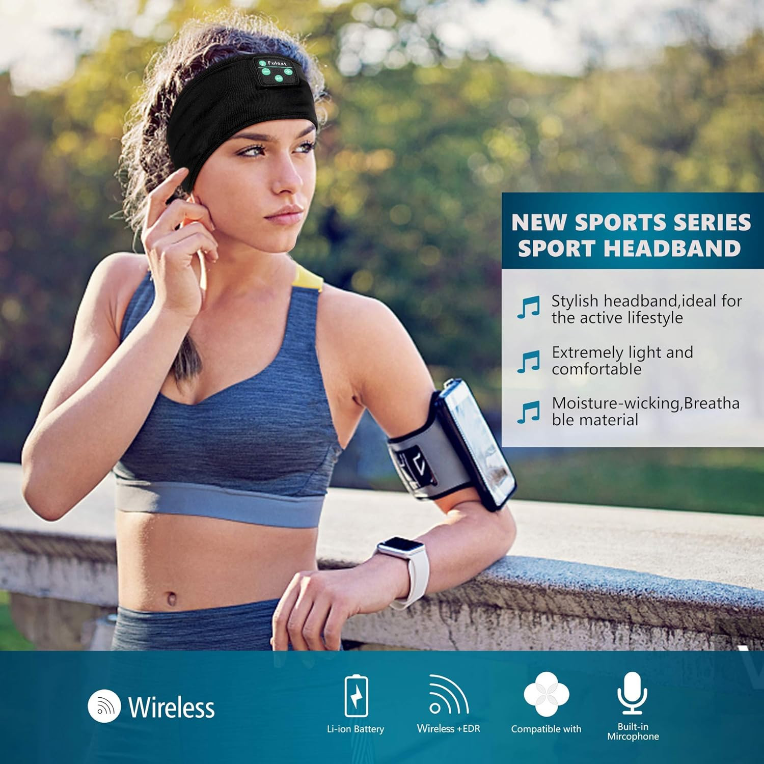 Bluetooth Sleep Headphones Headband for Comfort During Yoga and Workouts