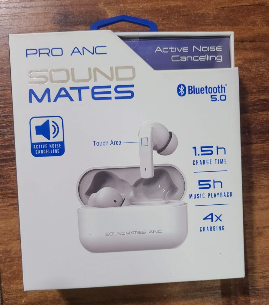 Pro Anc Sound Mates Wireless Earbuds Noise Canceling, Sweat Resist