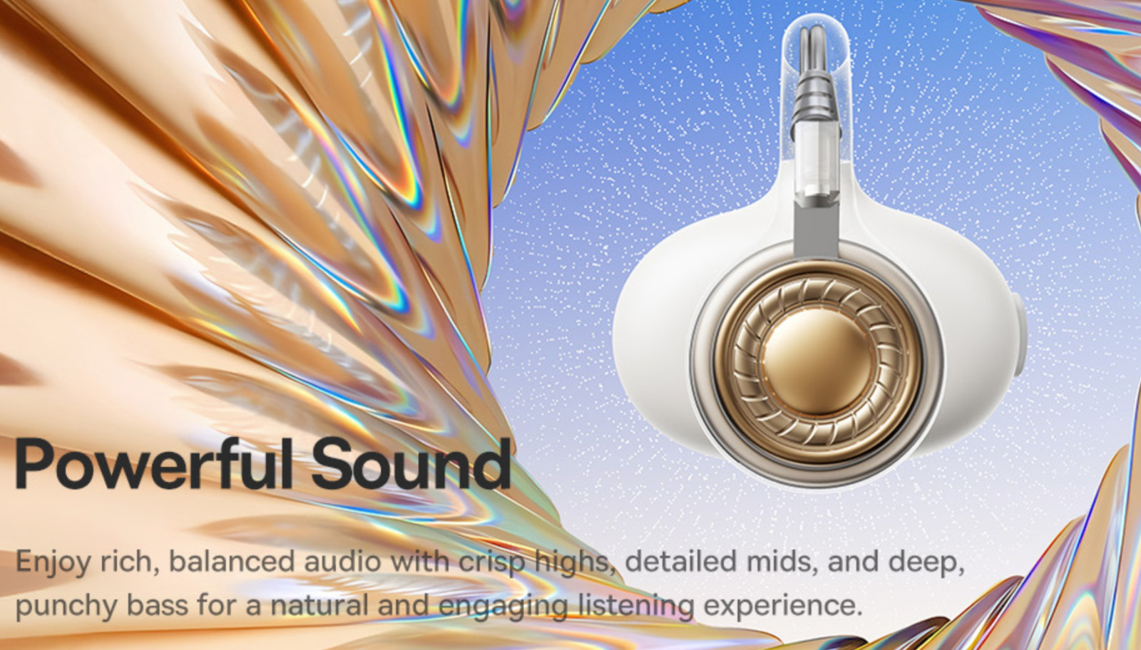 Baseus Bass BC1 Open Ear Earbuds Clip-On Headphones, Open Ring, Button Control