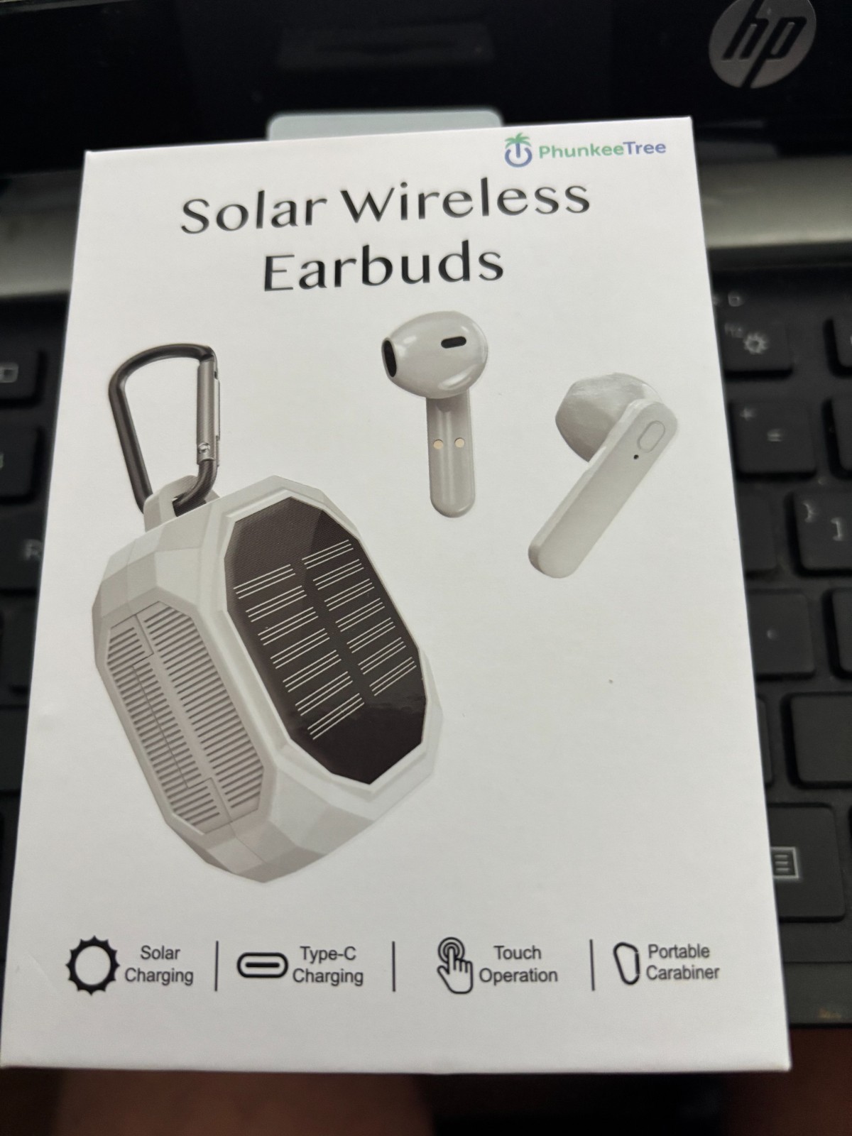 PhunkeeTree Solar Wireless Earbuds Type C Charging Brand New Sealed