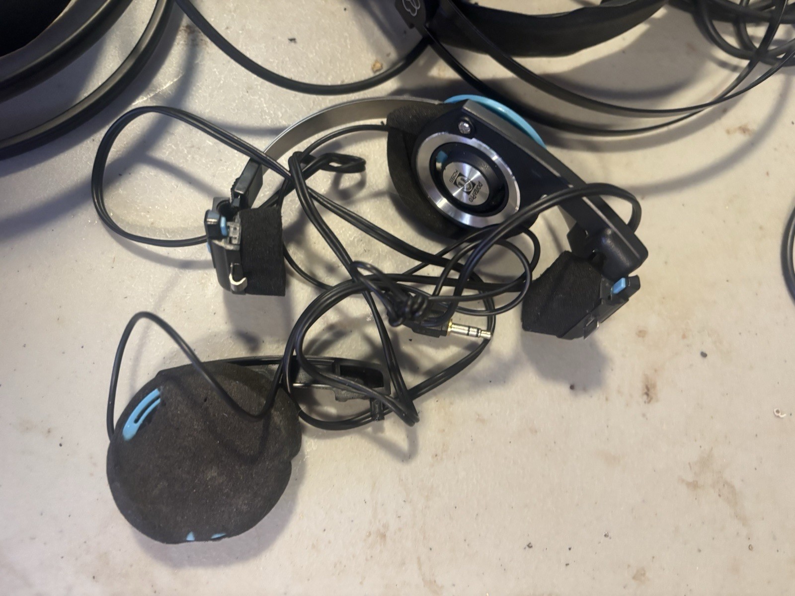 Lot of 6 used monitor headphones – AKG K44, K55, K52, Koss Porta Pro