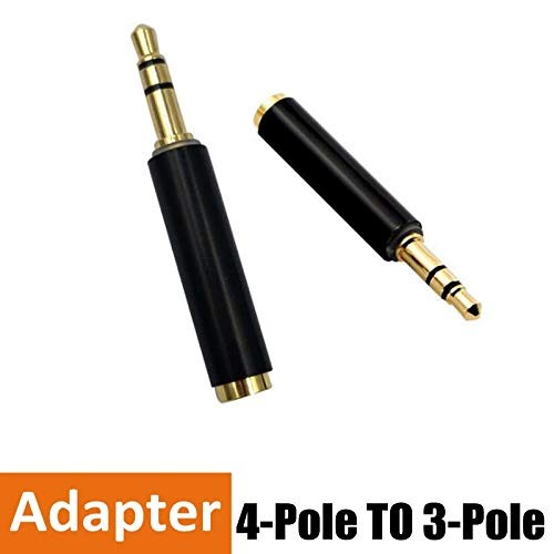 VizGiz 2 Pack TRRS to TRS Adapter 3.5mm Plug Jack 1/8” Connector Converter for