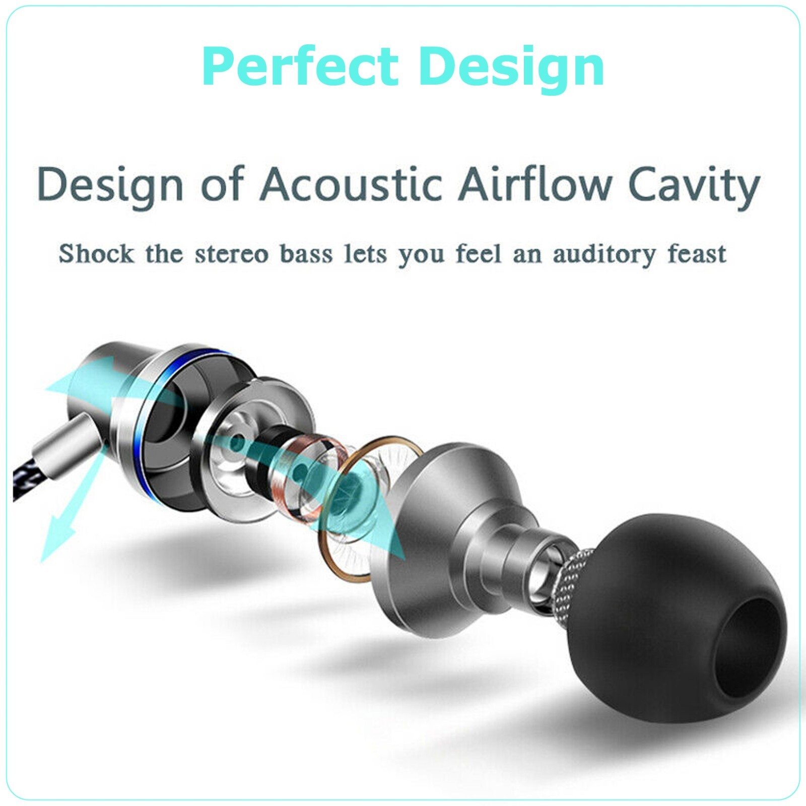 3.5mm HIFI Super Bass Headset In-Ear Earphone Stereo Earbuds Headphone Wired Mic