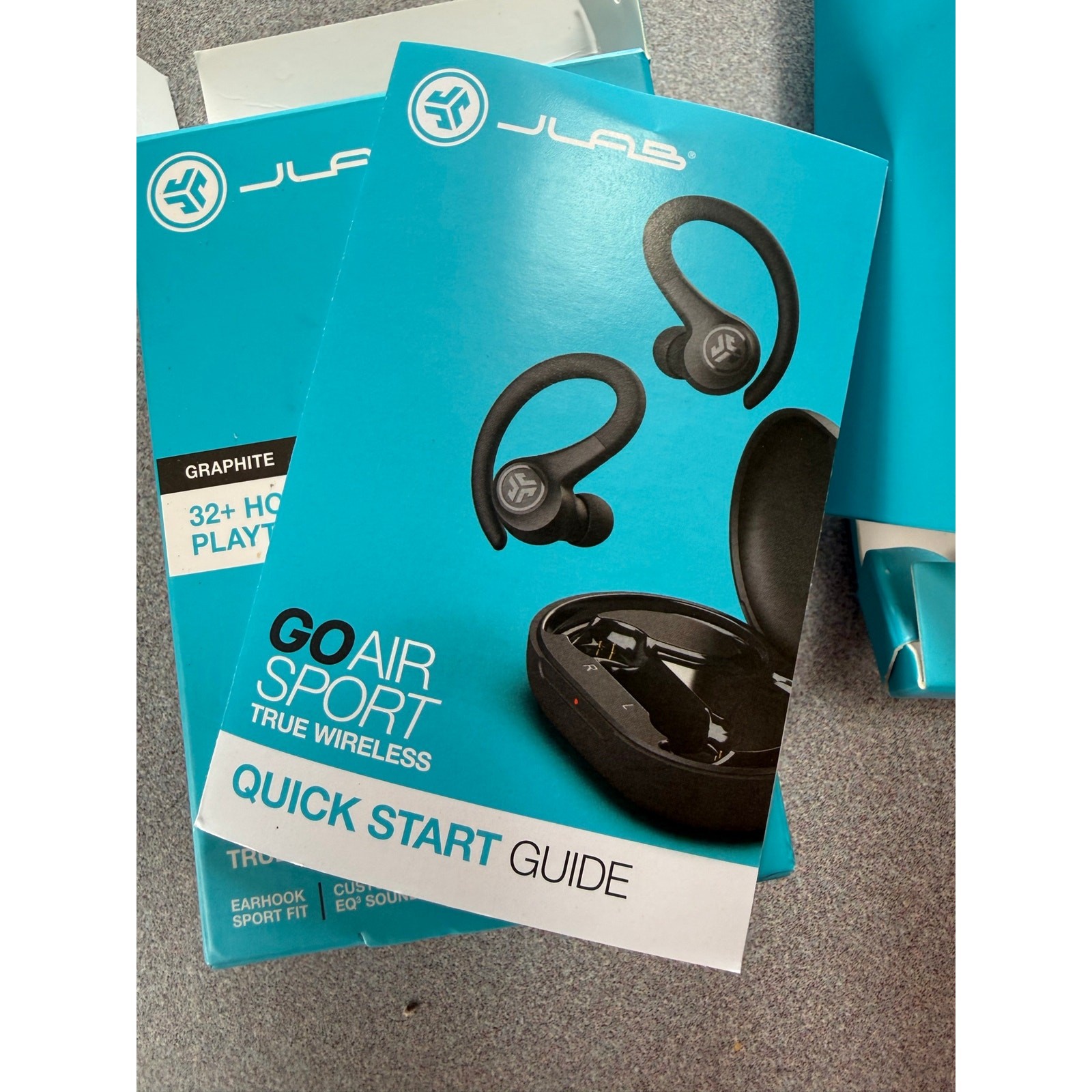 JLabs earbuds GO AIR Sport true Wireless with case charger tips 32+ hours play
