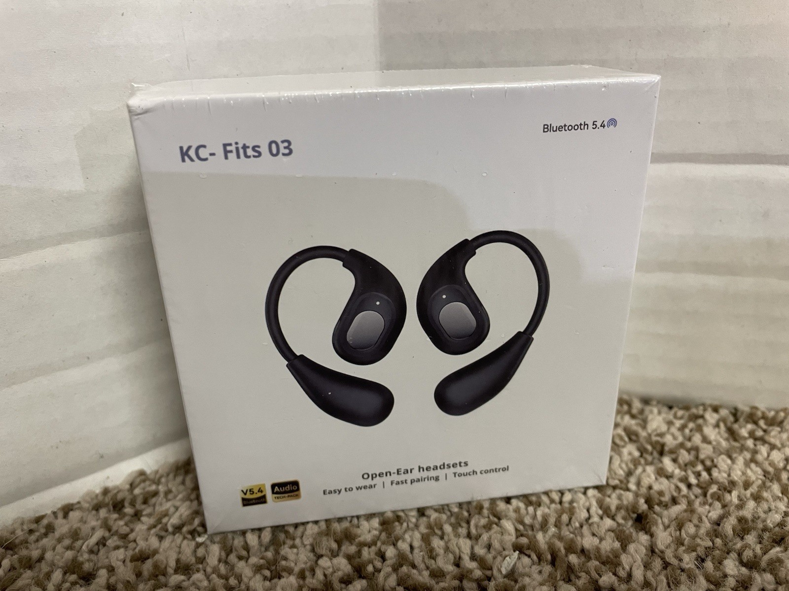 KC-Fits 03 Open Ear Earbuds Bluetooth 5.4 Headsets Wireless – NEW! SEALED!