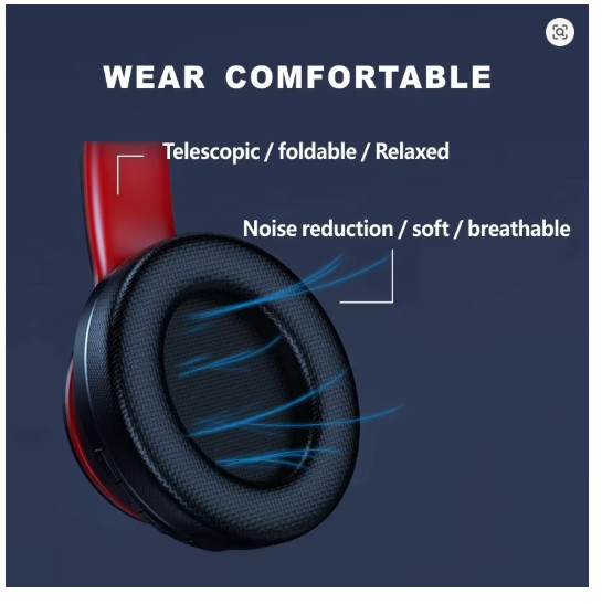 Lenovo HD200 Bluetooth Headphones Wireless Over-Ear HiFi Stereo Gaming Headset