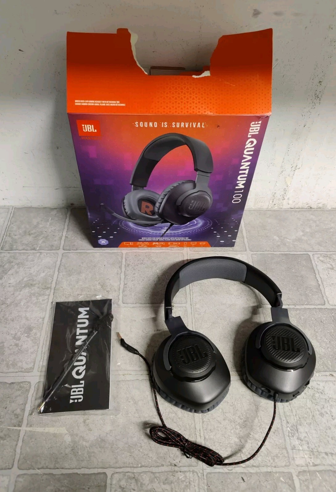 JBL Quantum 100 Wired Over-Ear Gaming Headphones