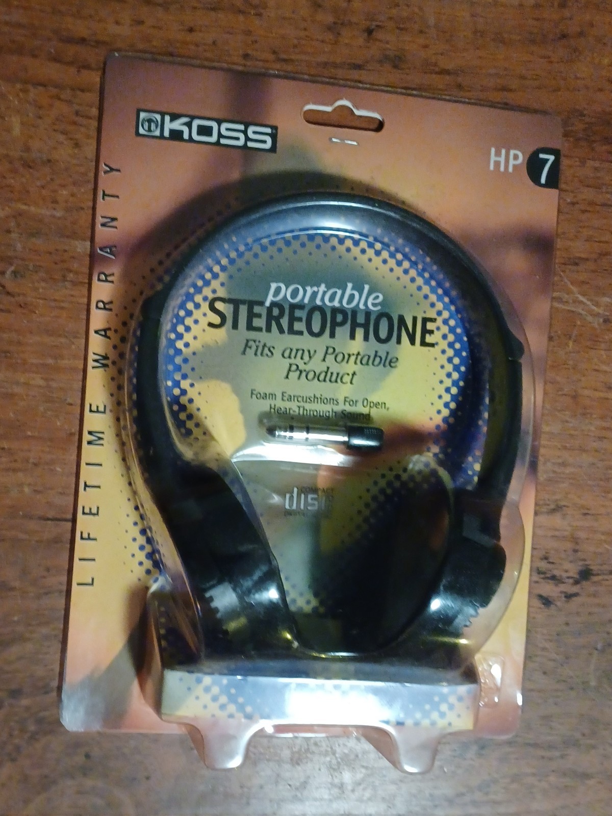 Koss HP-7 Stereophone Headphones Portable Stereophone Original Blister Pack NOS
