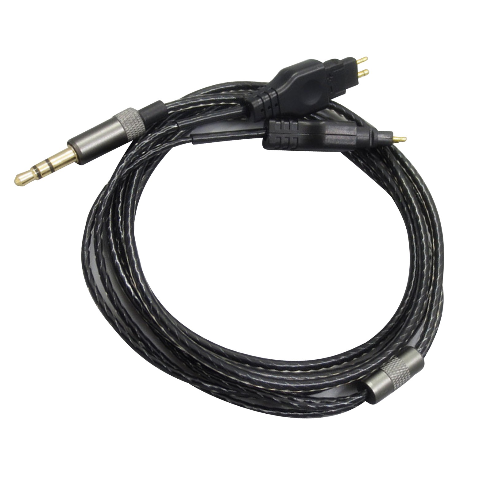 Black Repair Auto Earphone Cable For Sennheiser HD414 HD430 HD650 HD600 HD580 C