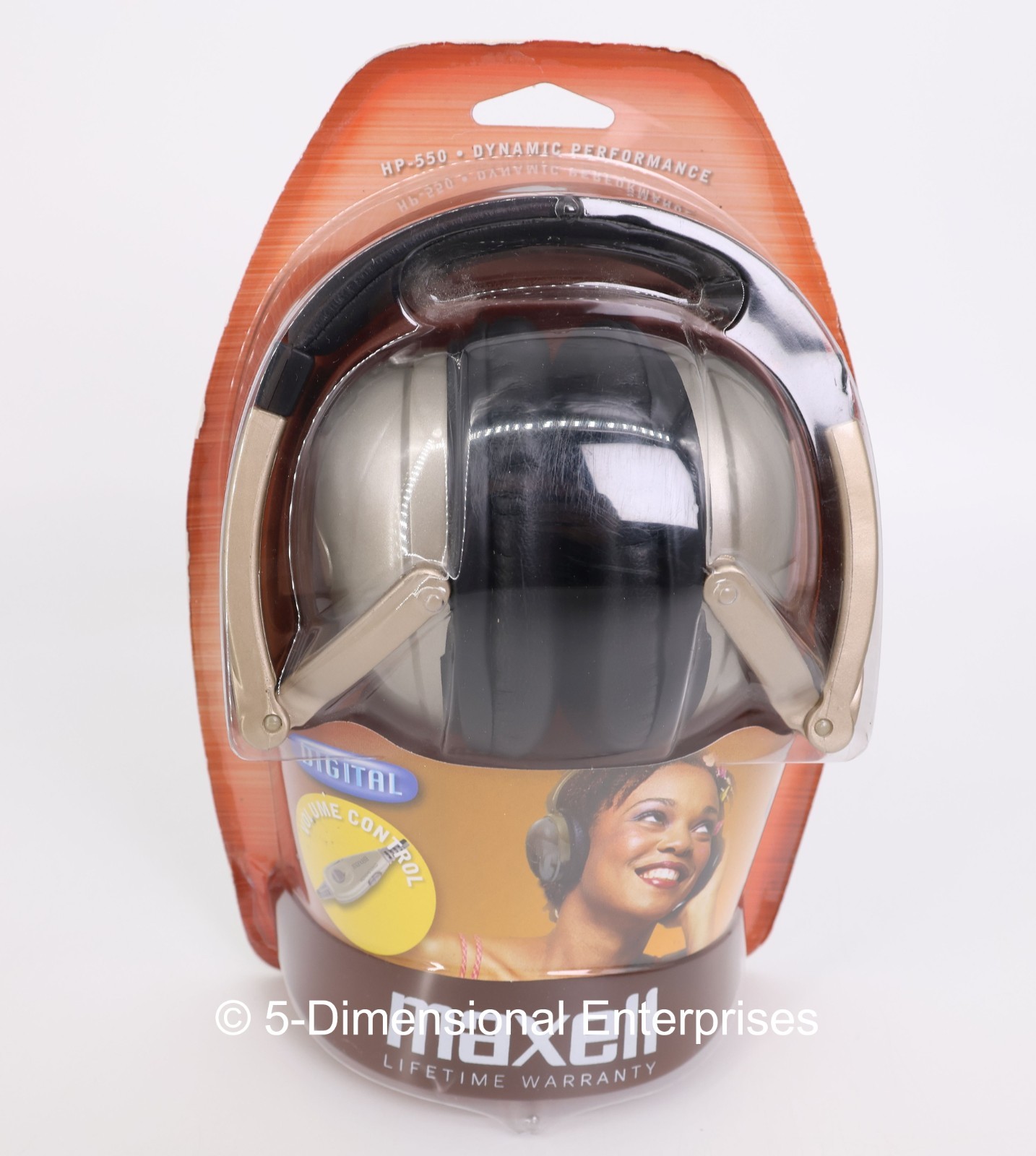 Maxell HP-550 Foldable Digital Full Cup Headphones Volume Control 3.5mm NIP NEW