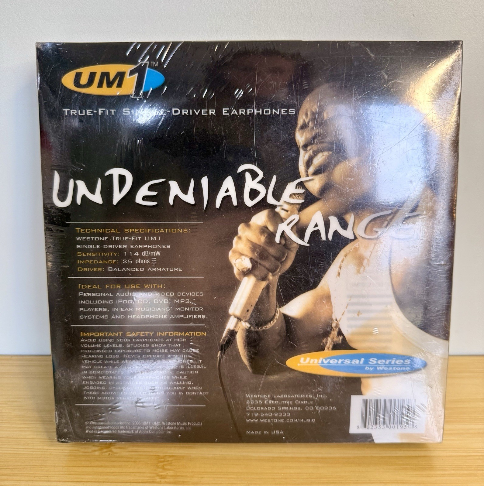 Westone UM1 Universal Big Sound Earphones True-Fit Single Driver New Sealed