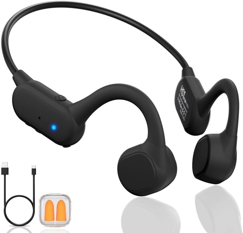 Cevinily Bone Conduction Headphones,Bluetooth 5.4 Open Ear Running,IP55 Water…