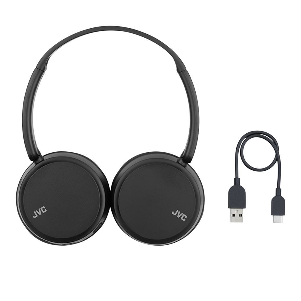 JVC Deep Bass Wireless On-Ear Headphones Bluetooth Foldable HA-S36W Black