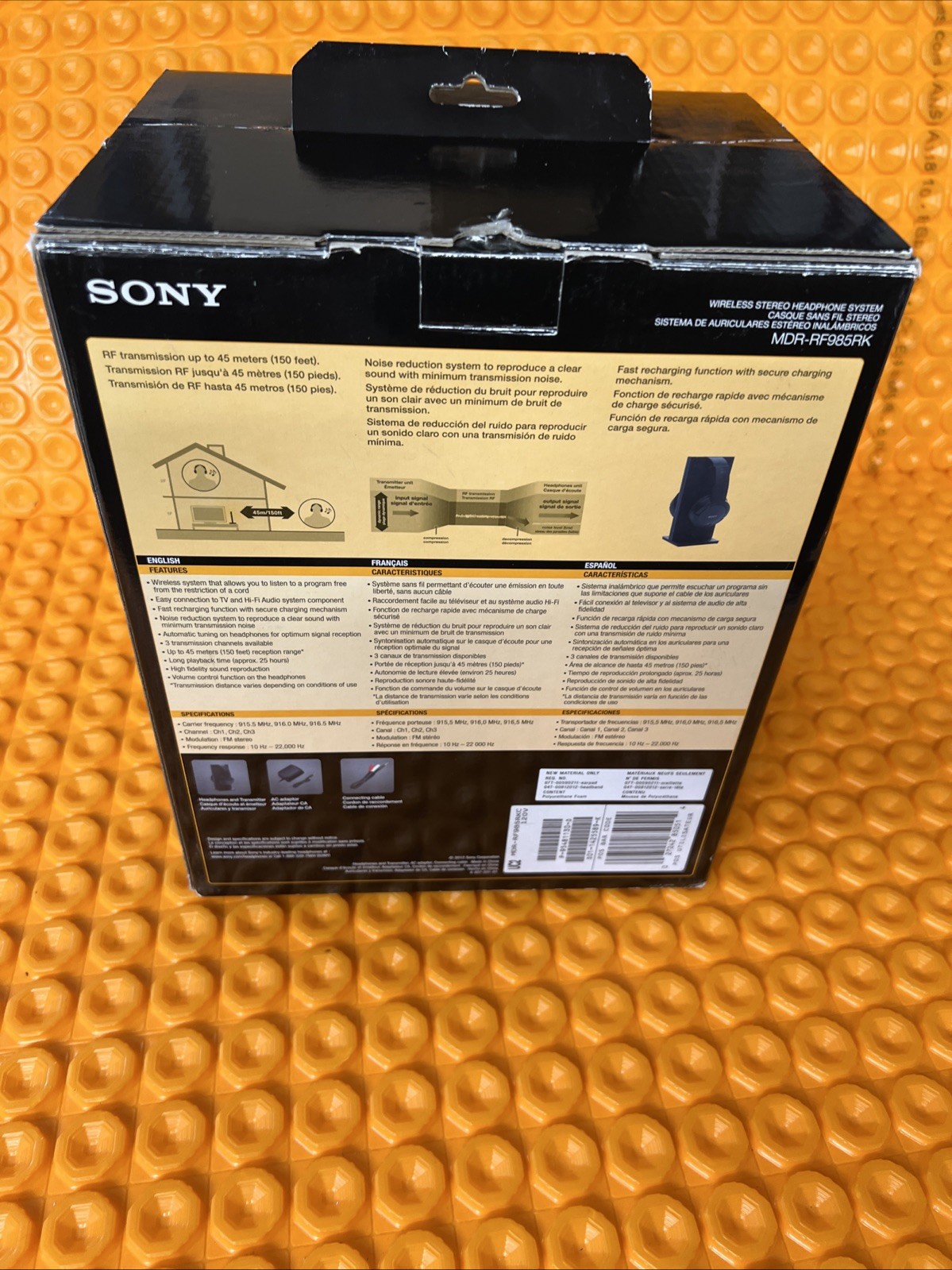 Sony MDR-RF985RK Over Ear Headphones – Black