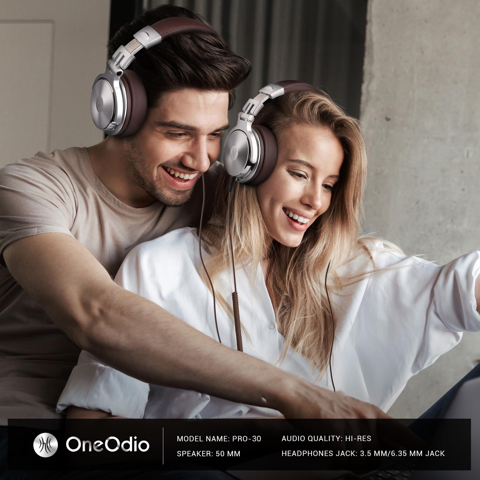 Pro30 Wired Premium Stereo Over Ear Headphone 50mm Driver Foldable Earmuffs