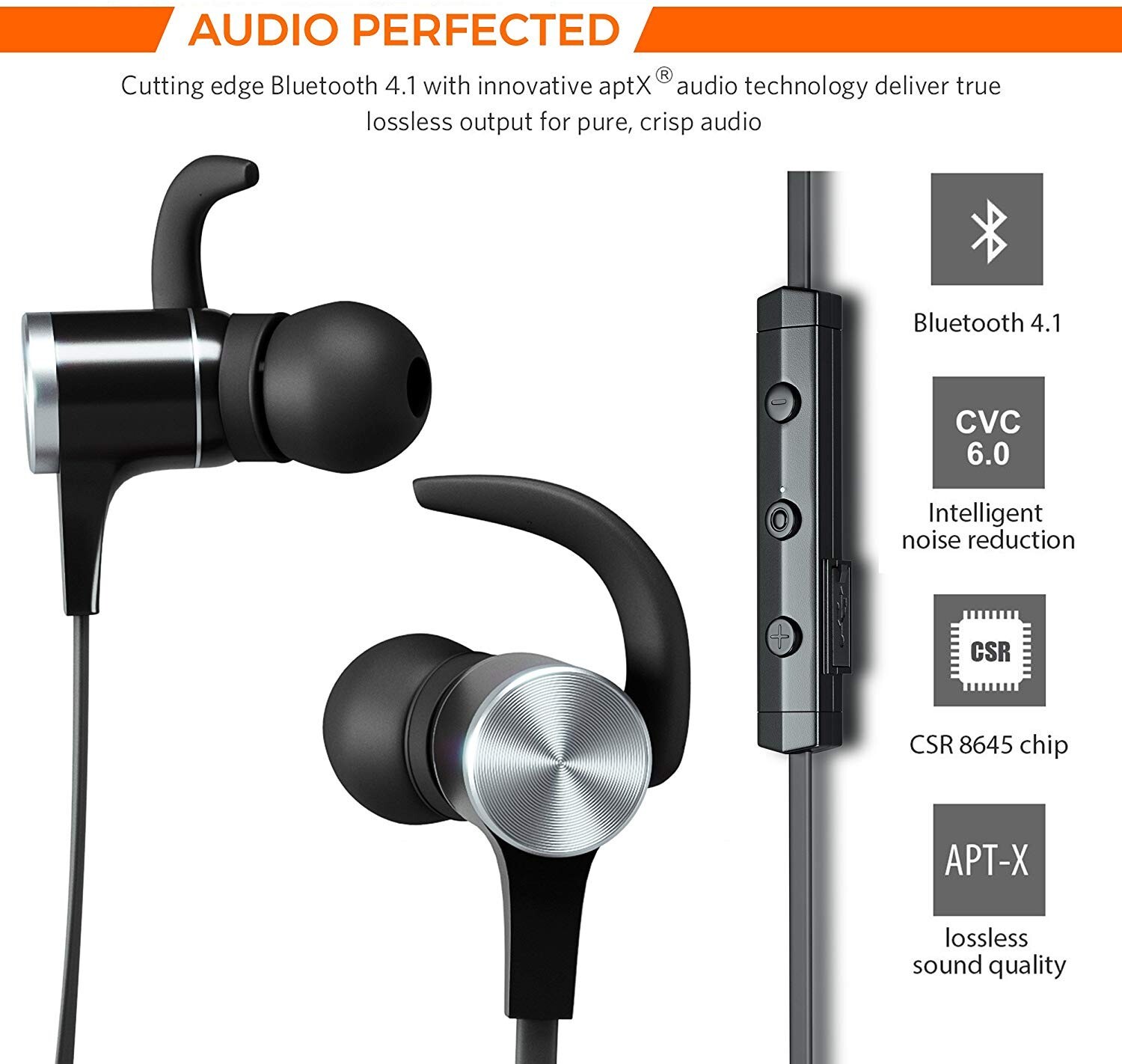 IMPERO Bluetooth Earbuds Wireless Sport Headphones Running Earphones for Workout