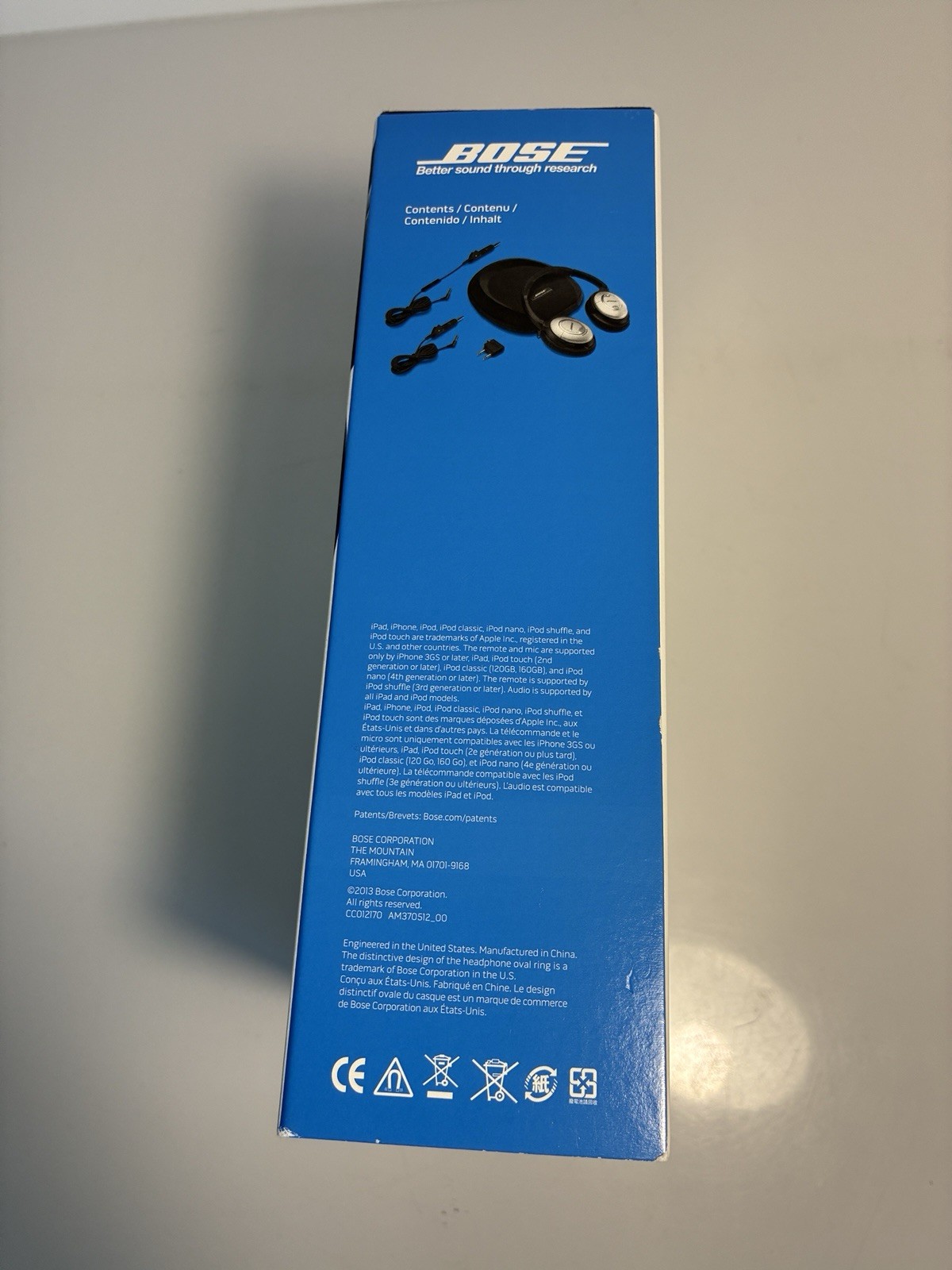 Bose QC15 Quiet Comfort Headphones Black And Silver Plus Extra Ear Pads With Box