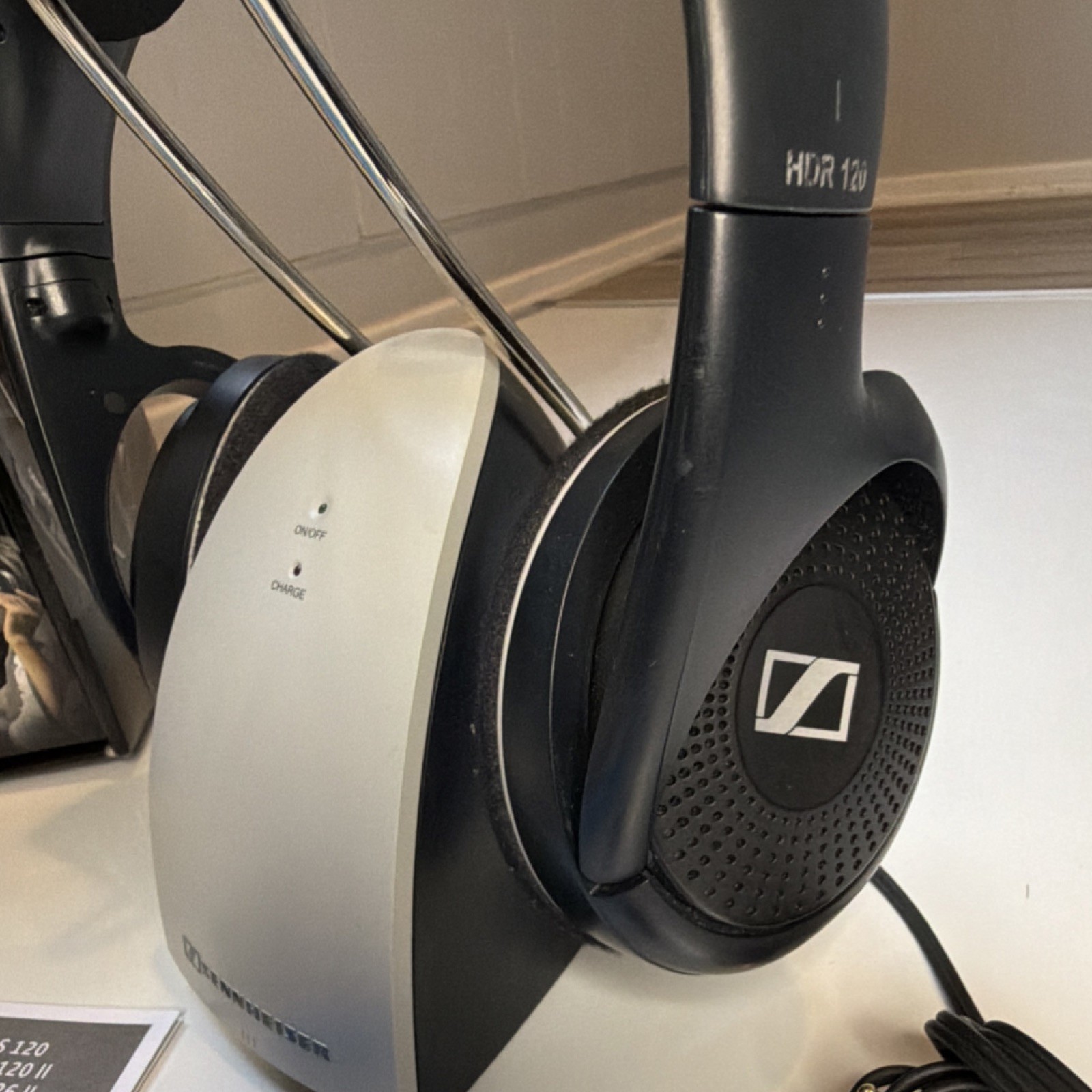Sennheiser RS120 Wireless Headphones w/ Base Dock Untested Parts/Repair