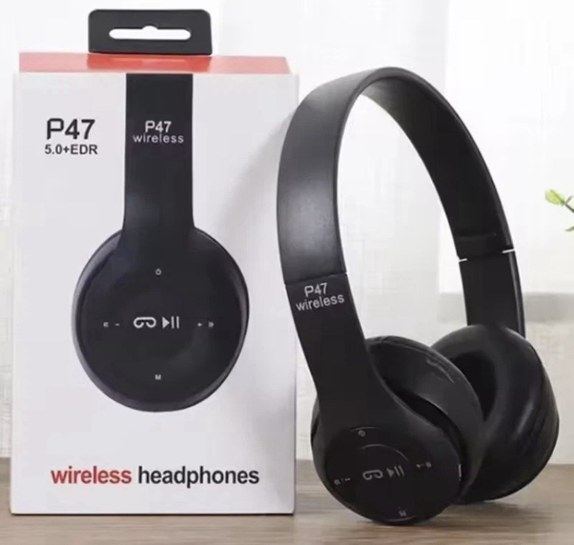 P47 Wireless Bluetooth Headphones with Noise Cancelling Over-Ear Earphones