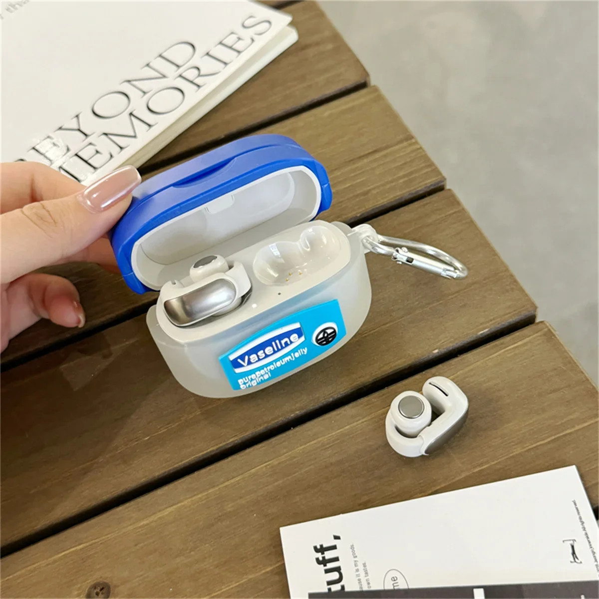 For QCY Crossky C30 Earbuds Case(2024),Cute Creative Popular Vaseline Design Si