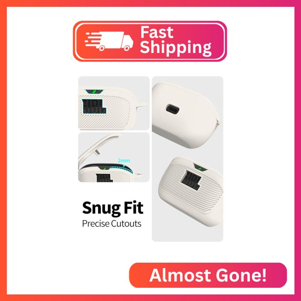 WADVCU for JBL Vibe Buds Case Cover, Silicone Protective Portable Scratch Shock
