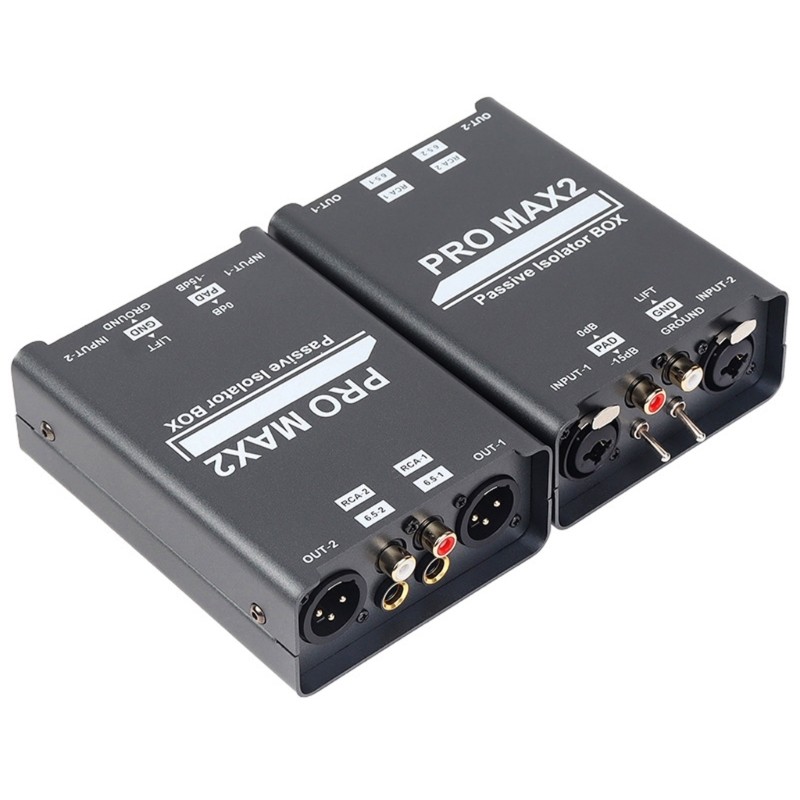 2 Way Sound Isolator Sound Current Noise Elimination Isolator Mixer Broadcast