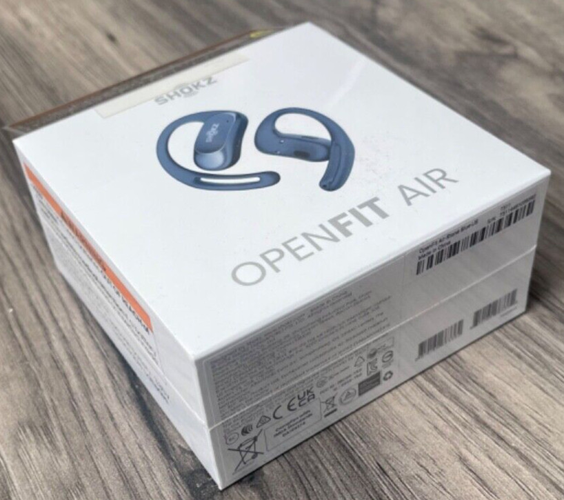 Shokz OpenFit Air Open-Ear True Wireless Earbuds Mic Stone x Blue Factory Sealed