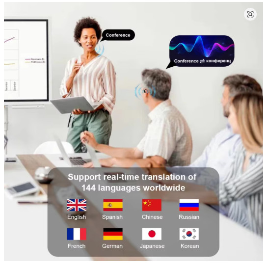3-in-1 AI Translator Earbuds 144 Languages Bluetooth 5.3 Real Time Translation