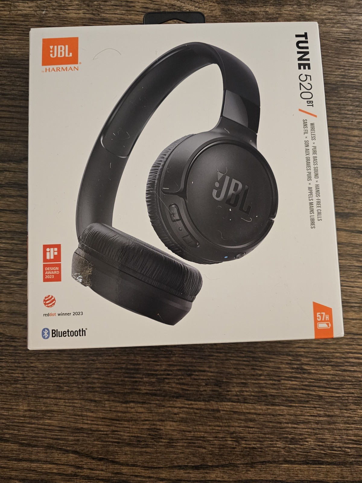 JBL by Harman Tune 520BT Wireless Headphones Black