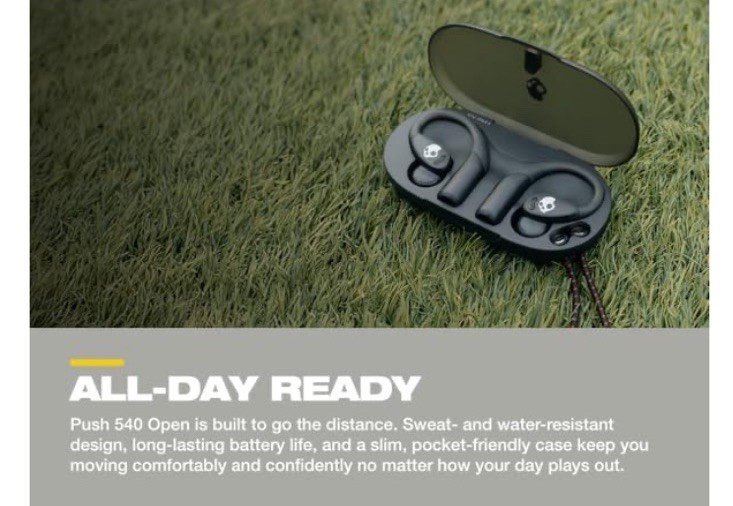 Skullcandy Push 540 Open Ear Earbuds True Wireless Bluetooth Bone White A9