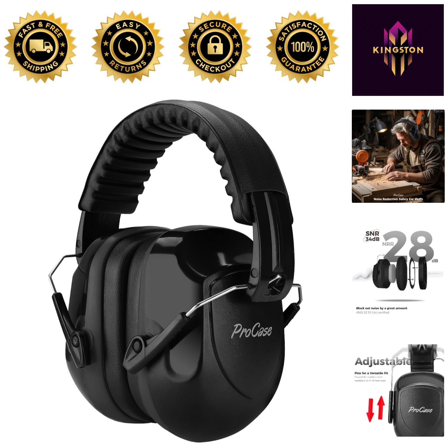 Comfy Sound Proof Ear Protection Headphones NRR 28dB – Perfect for Autism & More