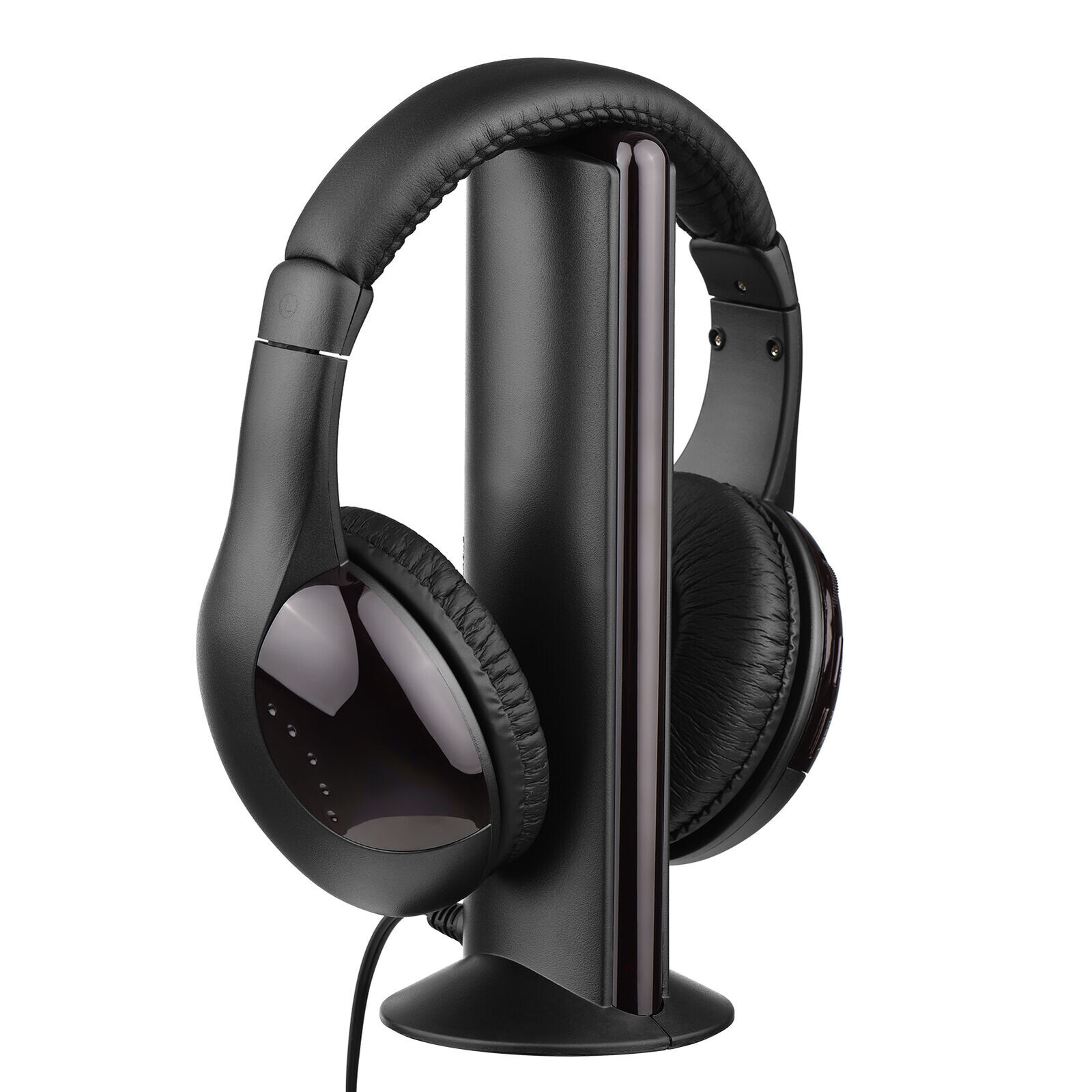 5 in 1 Wireless Cordless Headphones Headset with Mic for TV Watching Radio J4E3