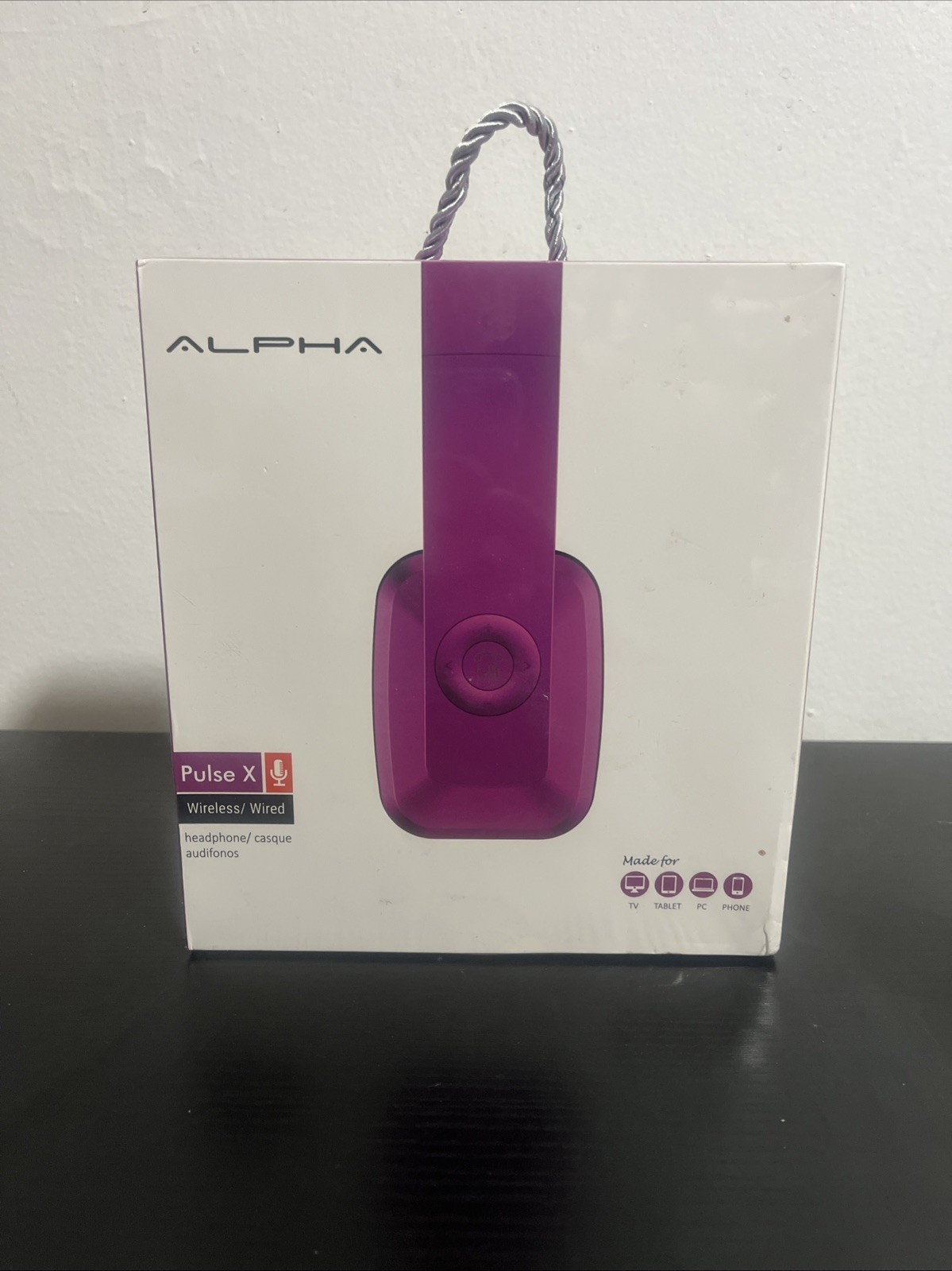 Alpha Pulse X Wireless/Wired Red Comfort Fit Headphones w/ Retractable Headband!