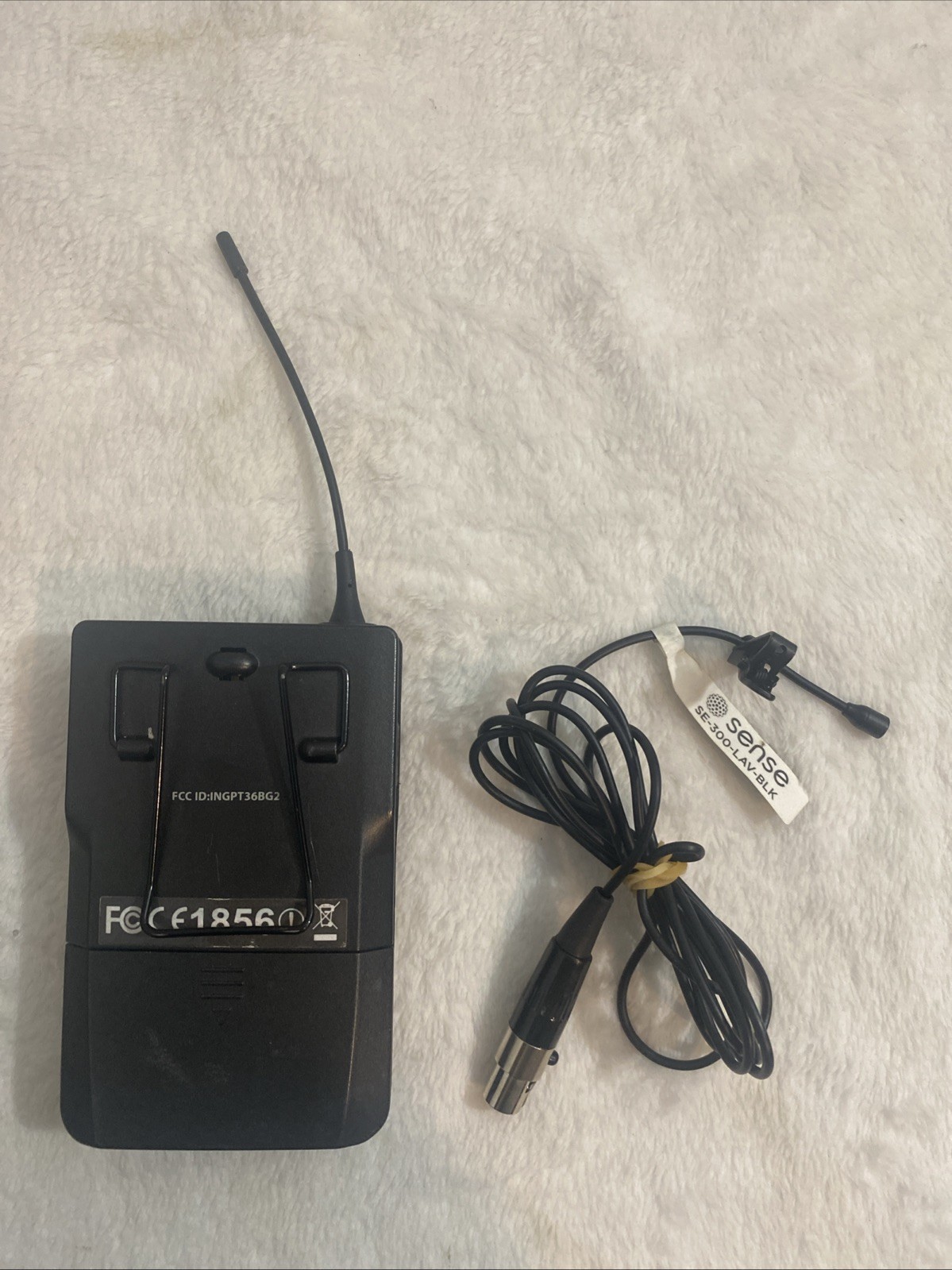 Sense Headset Microphone SE-300-LAV-BLK Single Ear Cilp 1.5M With SE-300-WT-BODY
