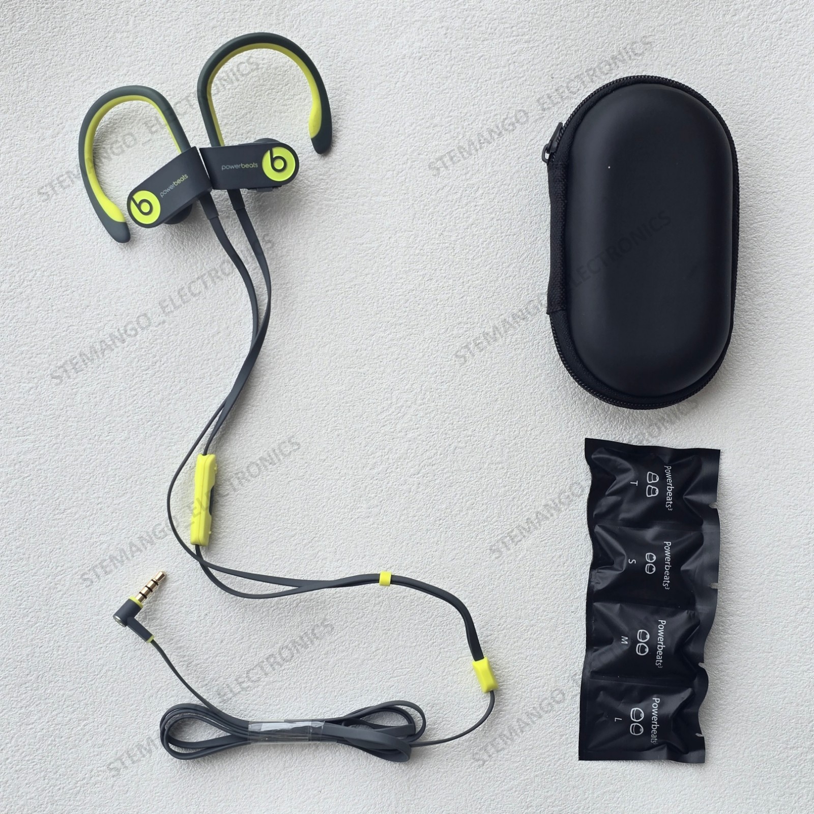 3.5mm Wired Sport Headphones For Apple iPod w.PowerBeats2 Earbuds Mic.&Remote
