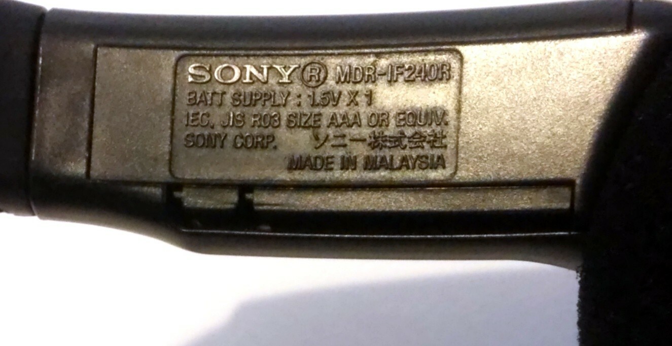 SONY MDR-IF240R CORDLESS STEREO HEADPHONES + CABLES + TMR-IF240R TRANSMITTER