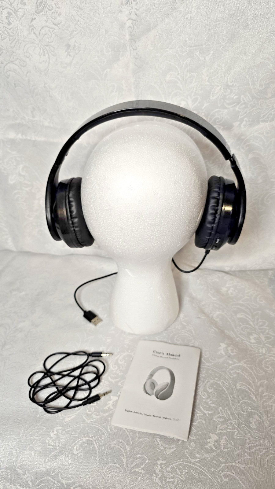 Zihnic Foldable Wireless & Wired Stereo Bluetooth Headphones Over-Ear Blue Black