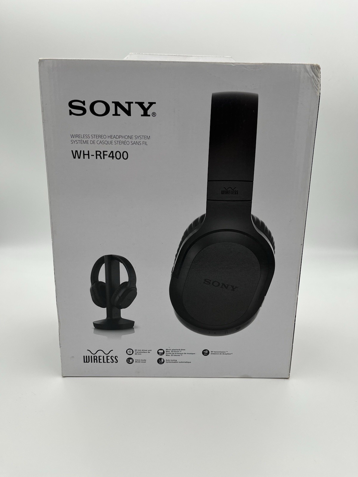Sony WH-RF400 RF Wireless Home Theater Headphones Open Box Never Used