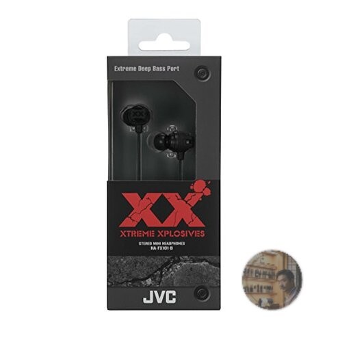 JVC XX HA-FX101-B In-Ear Headphones Black 8.5mm Neodymium Driver New