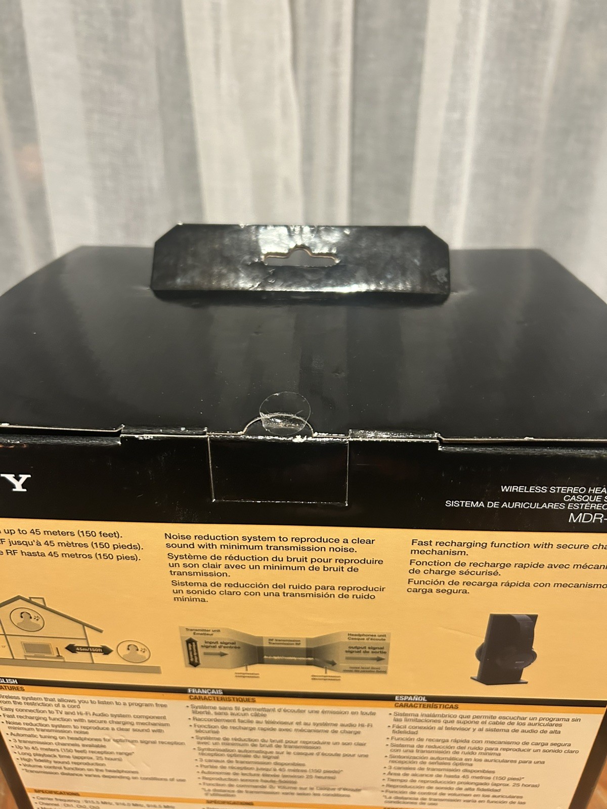 NEW IN BOX Sony MDR Wireless RF Over Ear Headphones