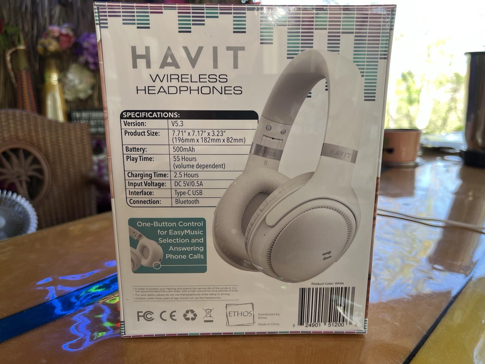 Havit Brand Wireless Headphones V 5.3 White Bluetooth New In Box