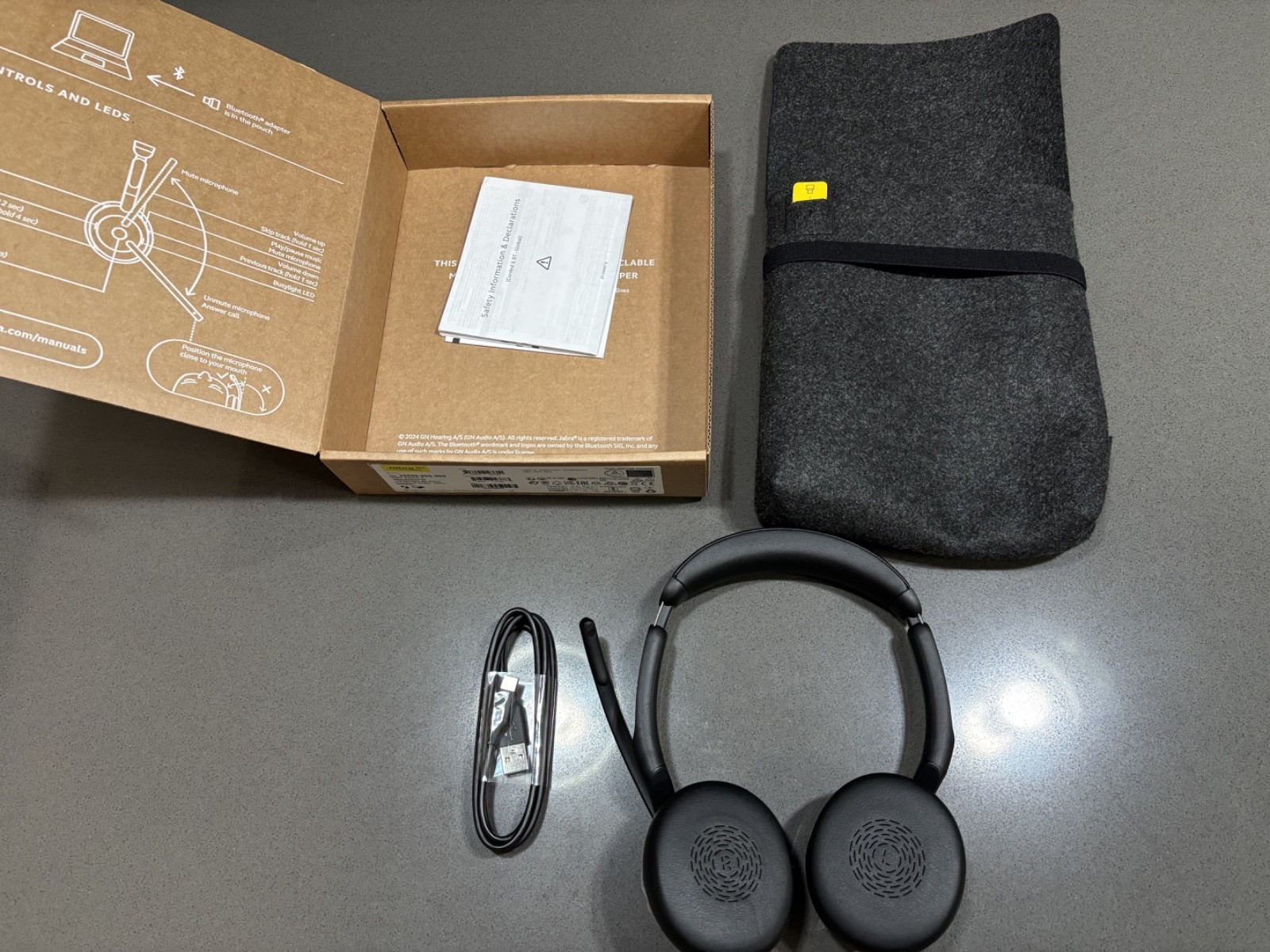 Jabra Evolve2 55 Wireless Stereo Headphones with Jabra Air Technology Black