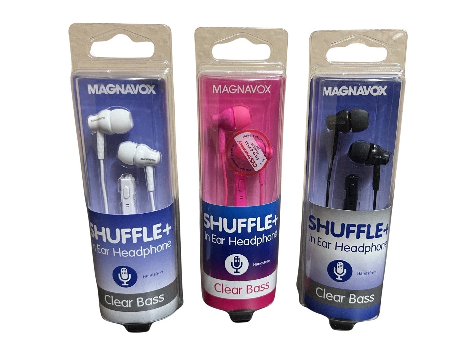 10-Pieces Magnavox Shuffle In Ears Headphones Clear Bass Wired With Mic