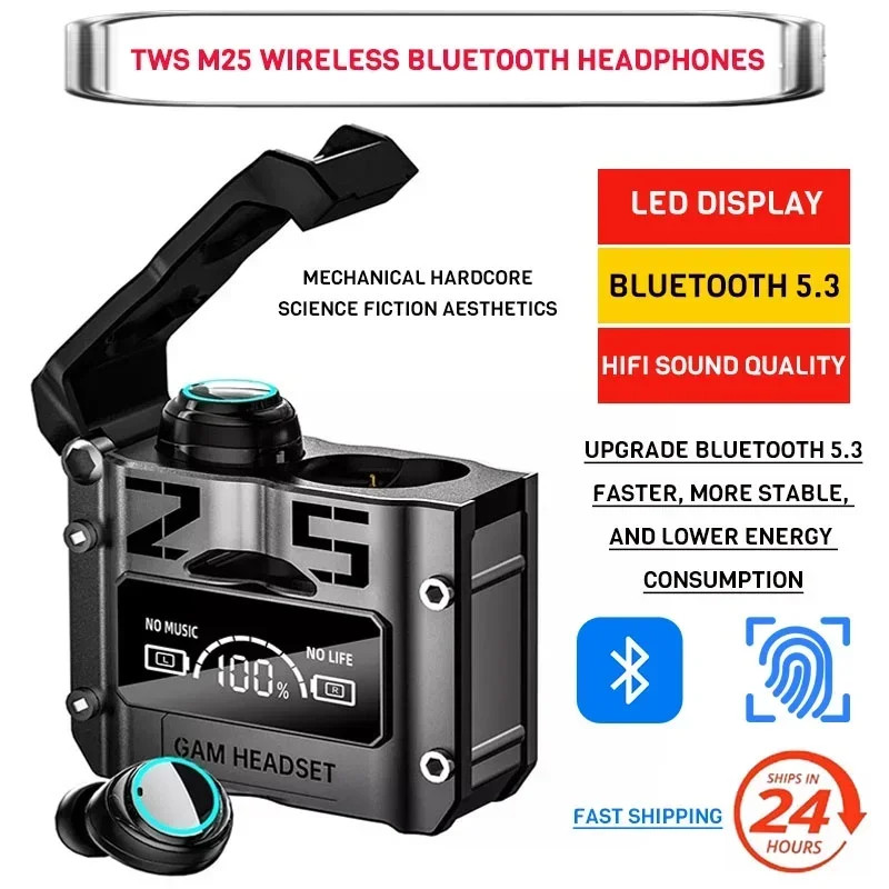 TWS Wireless Bluetooth 5.3 Headset Earphones Earbuds Stereo Headphones