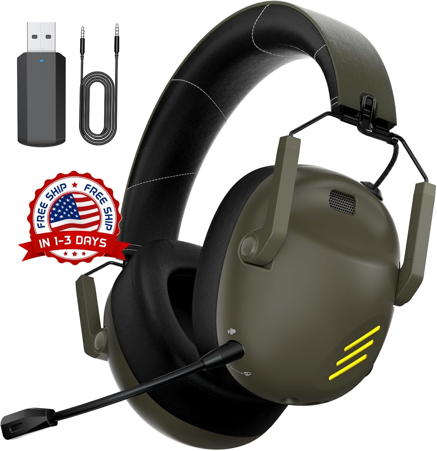 Auriculares inalámbricos para juegos con diseño plegable y con diadema US NUEVO