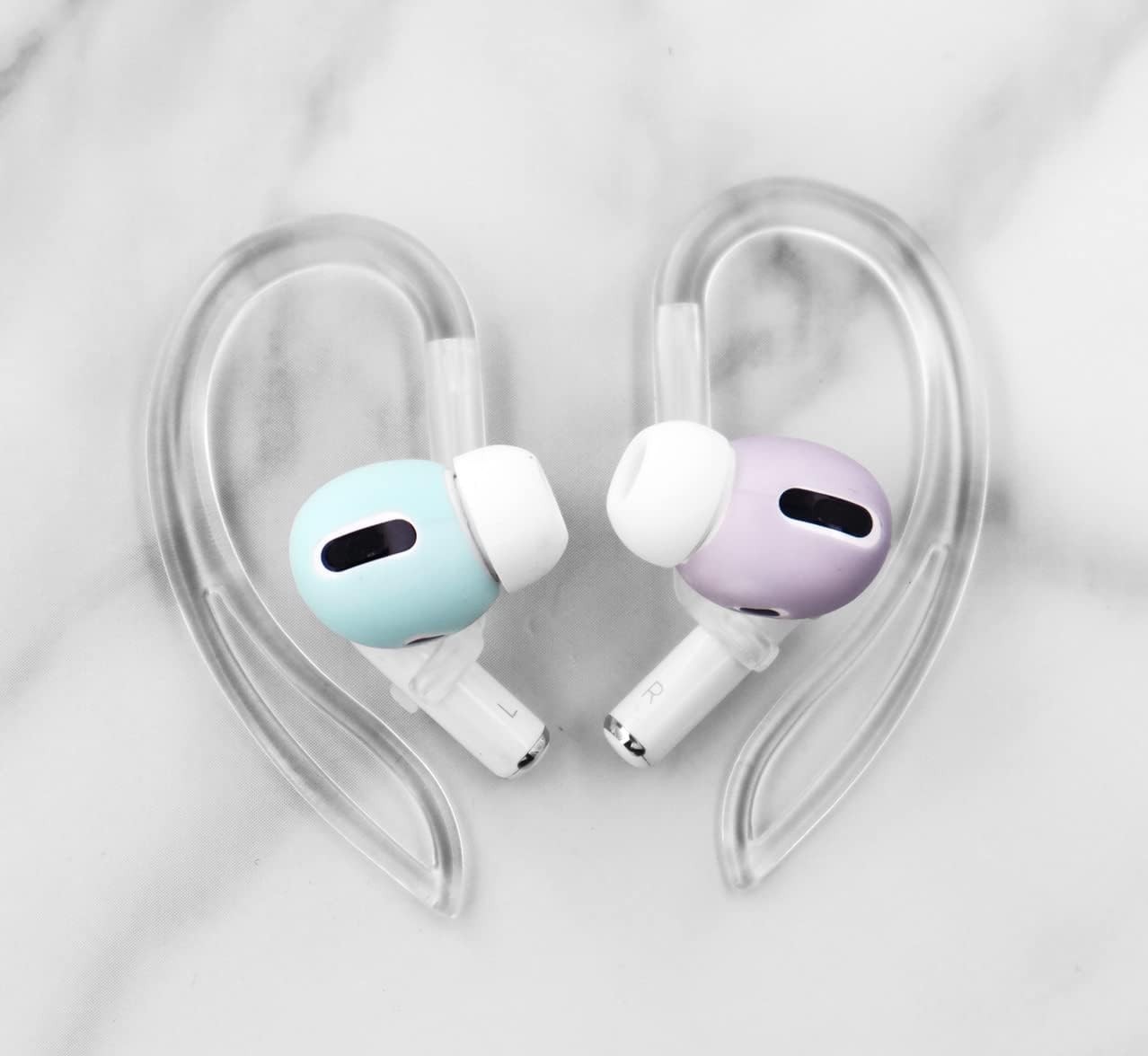 2 Pairs Ear Hooks Compatible with AirPods 3, 2, 1 and Pro – 360 Rotation, Adjust