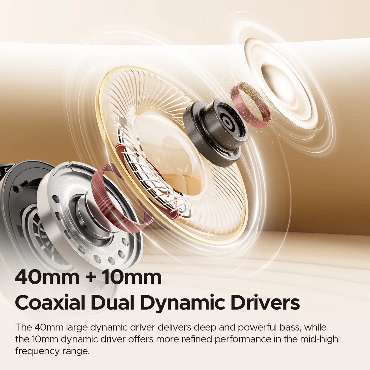SoundPeats Space Pro Hi-Res Audio with LDAC and -47dB Hybrid ANC Driver 40mm x 2